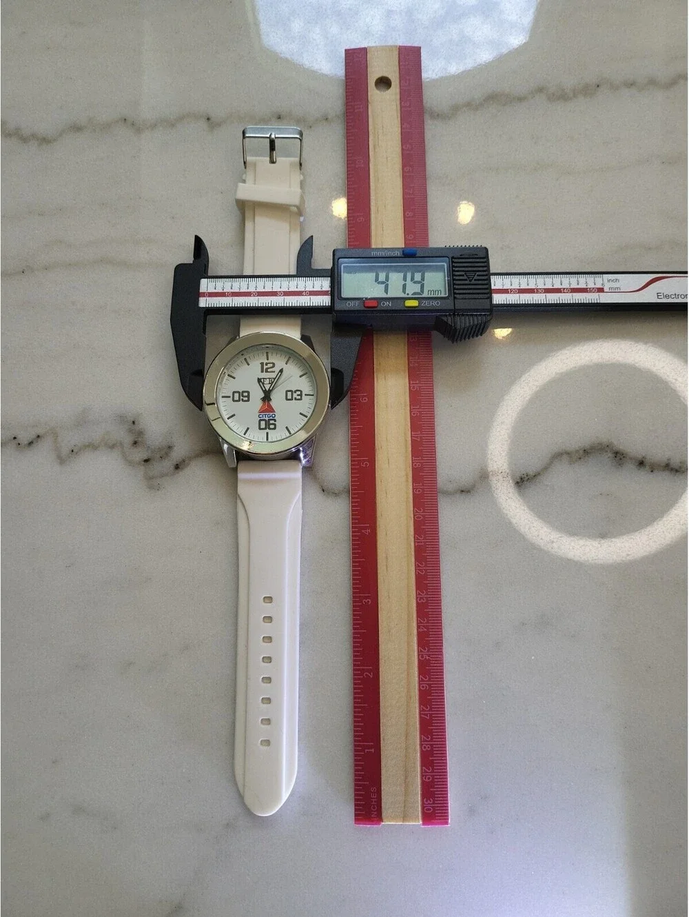 Men's Quartz Watch Working New Battery Automobilia 50mm Citgo Gas Works EUC